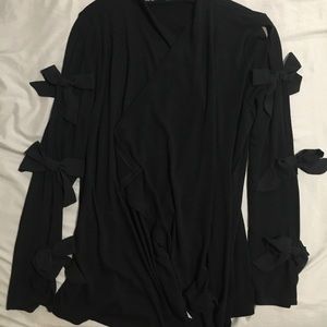 Black Cardigan with Bows